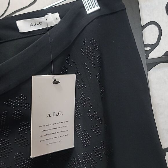 A.L.C. Julian Black Sequin Midi Skirt Set Size 4 - Picture 7 of 8